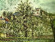 Camille Pissarro handelstradgard med blommande trad Germany oil painting artist
